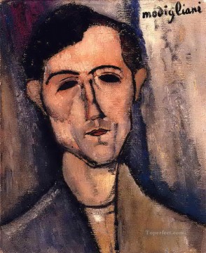 Retrato de cabeza de hombre de un poeta Amedeo Modigliani Pinturas al óleo
